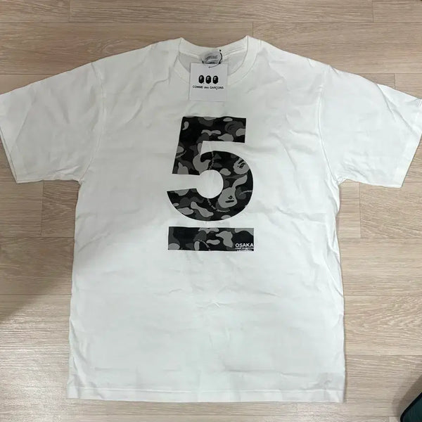 [BUNJANG] Comme des Garçons x Bape Collaboration T-Shirt White / 꼼데가르송 x 베이프 콜라보 티셔츠 화이트