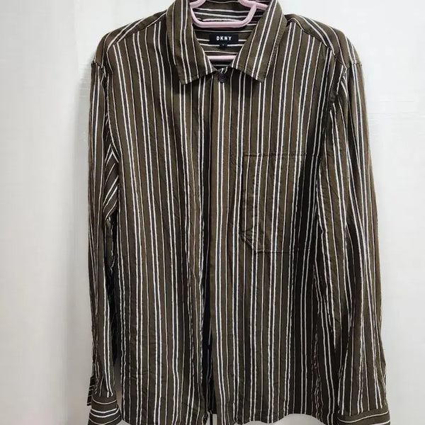 [BUNJANG] DKNY Striped Long-Sleeve Shirt / DKNY 스트라이프 긴팔 셔츠
