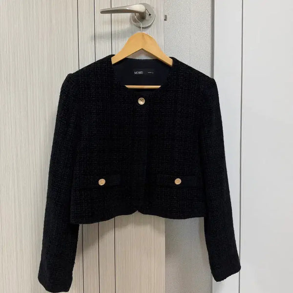 [BUNJANG] Mixxo Tweed Jacket Navy S / [옷장정리]미쏘 트위드 자켓 네이비 S