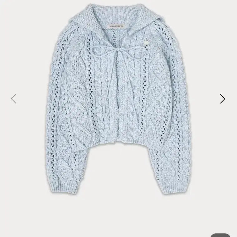 [BUNJANG] Somewhere Butter Cable Cardigan Light Blue / 썸웨어버터 케이블 가디건 라이트블루
