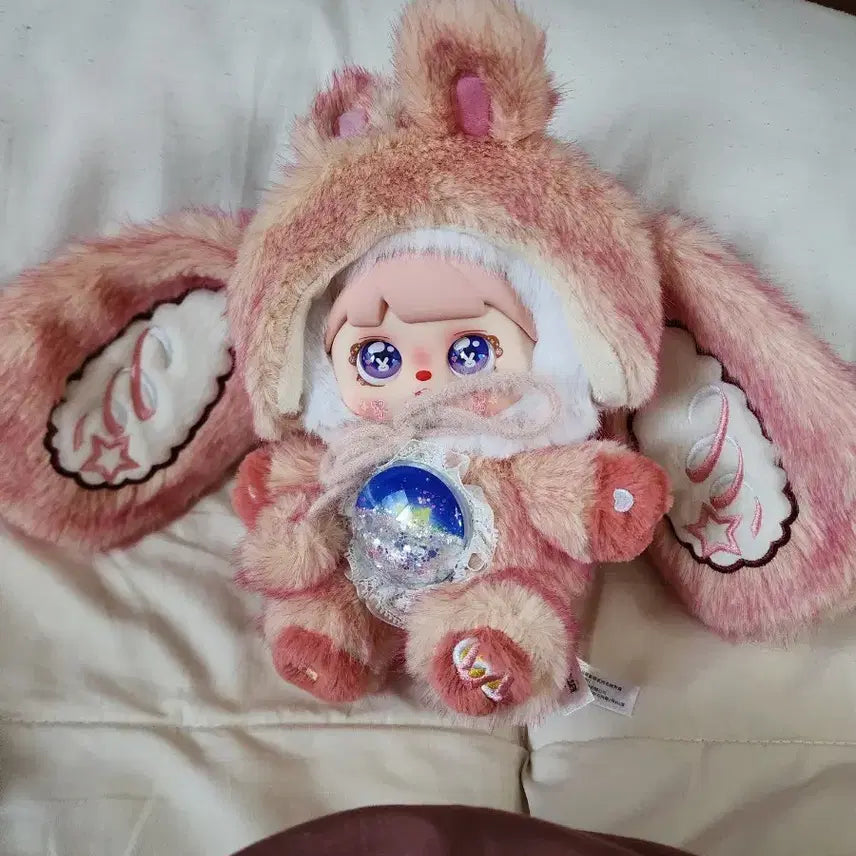[BUNJANG] Baby3 Mochichi Pink Rabbit Hoodie Plush / 베이비쓰리 모치치