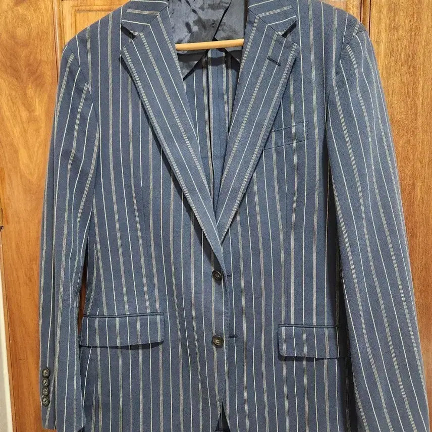 [BUNJANG] Polo Ralph Lauren Striped Cotton Blazer / 폴로 랄프로렌 스트라이프 코튼 블레이저