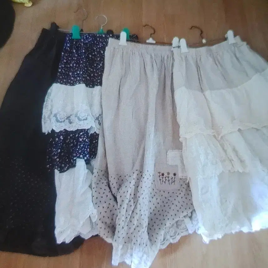 [BUNJANG] Lace Skirt Set & Lace Cardigan & Lace Short Sleeve Blouse / 레이스 치마4개&레이스 가디건&레이스 반팔