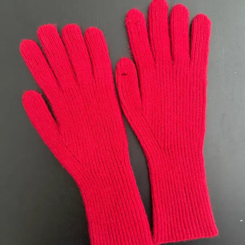 [BUNJANG] Wool Blend Touch Gloves with Fingerless Option / 울 레드 터치 장갑