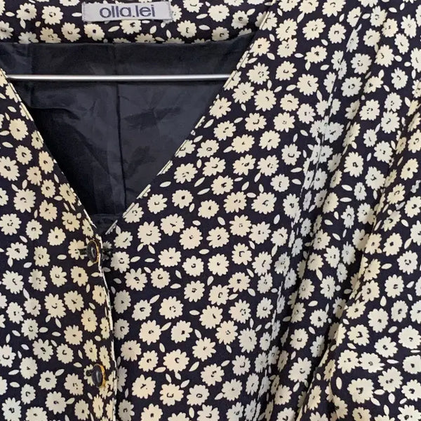 [BUNJANG] Vintage Navy Button Dress / 일본 빈티지 네이비 버튼 원피스 드레스