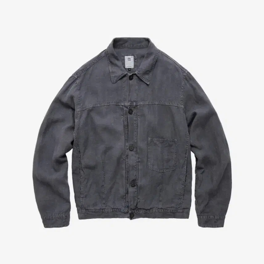 [BUNJANG] Polytelur Linen Trucker Jacket Blue / (4)폴리테루 린넨 트러커 자켓 블루