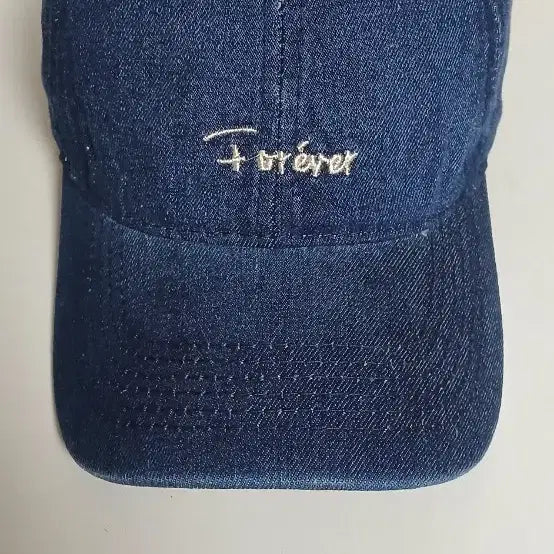 [BUNJANG] Denim Forever Embroidered Ball Cap / 데님 Forever 볼캡 모자