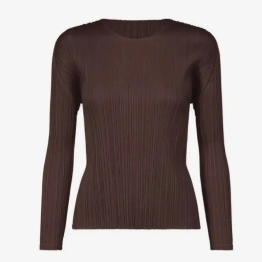 [BUNJANG] Pleats Please Top - Dark Brown (Size 3) with Pleats Pants / (3 )플리츠 플리즈 탑 (덤 플리츠 팬츠)
