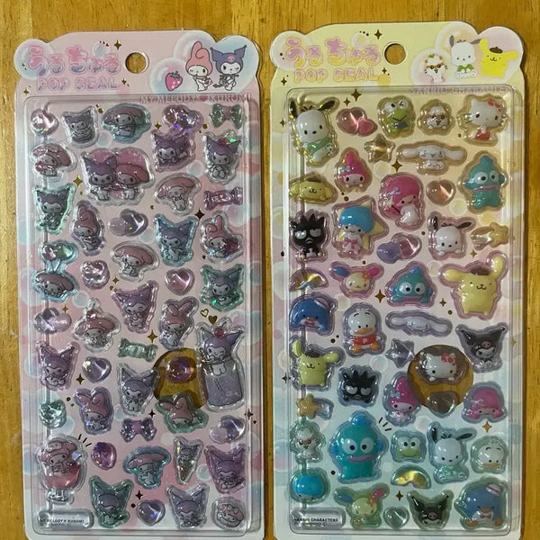 [BUNJANG] Sanrio Characters Kuromi My Melody Pop Seal Stickers / 산리오 캐릭터즈 , 쿠로미 마이멜로디 팝씰스티커