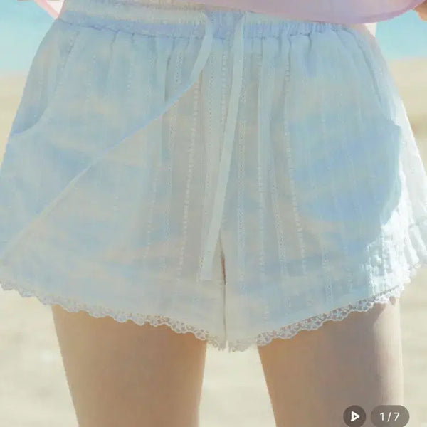 [BUNJANG] Letter From Moon Cozy Lace Banding Shorts / 레터프롬문 코지 레이스 밴딩 쇼츠