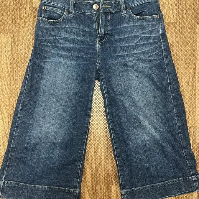 [BUNJANG] Raw Denim Capri Pants / 생지 데님 카프리팬츠
