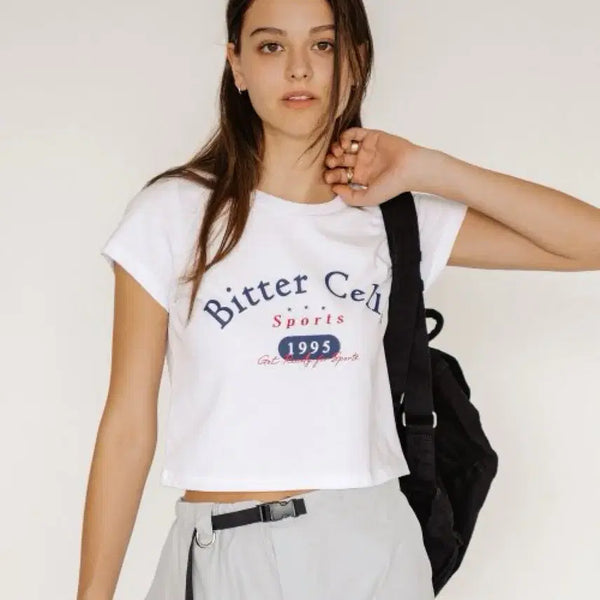 [BUNJANG] Bittercells Vintage Sports T-Shirt White / 비터셀즈 빈티지 스포츠 티-화이트