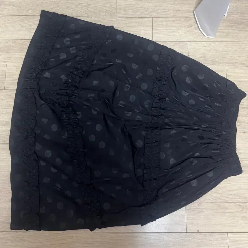 [BUNJANG] Cookies Dot Frill Tiered Long Skirt / 쿠키시 도트 프릴 캉캉 스커트
