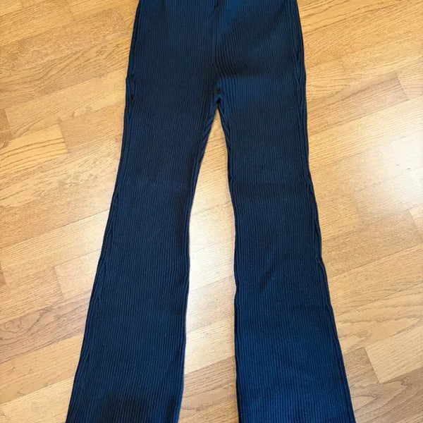 [BUNJANG] Amomento Knit Rib Pants Black / [0] 아모멘토 니트 립 팬츠