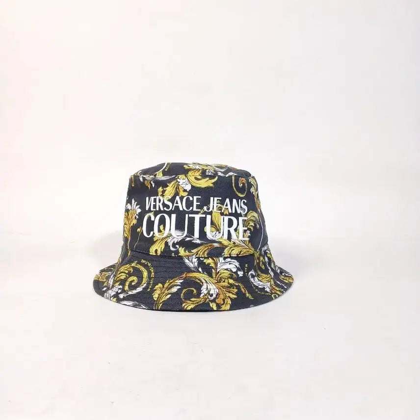 [BUNJANG] Versace Jeans Couture Barocco Print Black Canvas Bucket Hat / 베르사체진스 바로코 문양 검정색 캔바스천 버킷햇