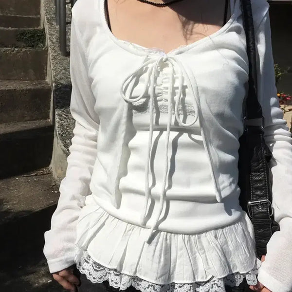[BUNJANG] Lace Frill Camisole / 레이스 프릴 나시