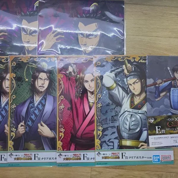 [BUNJANG] Kingdom Ichiban Kuji F Prize Clear Poster & E Prize Clear File & Sticker Set / [택포 1]킹덤 제일복권 하위상 세트