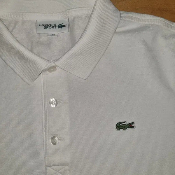 [BUNJANG] Lacoste Sport White Functional Polo T-Shirt / 100)라코스테스포츠/화이트기능성 칼라티