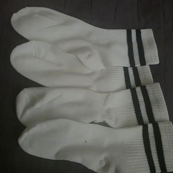 [BUNJANG] Women's Ankle Socks with Black Stripes / 여성 양말 발목양말!!