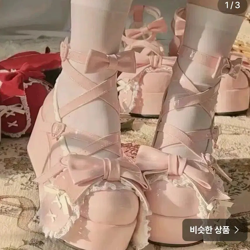 [BUNJANG] Lolita Platform Chunky Heel Shoes / 우사미미 로리타 지뢰계 통굽 구두(급전)