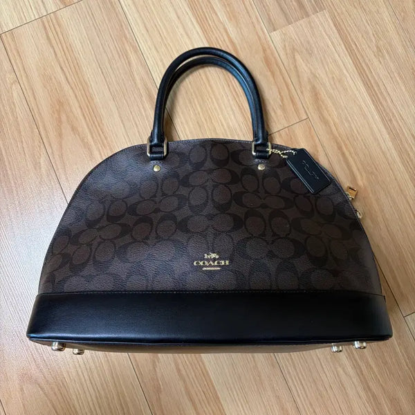 [BUNJANG] Coach Signature Dome Sierra Satchel Tote Bag Brown / [OS] Coach 코치 시그니처 돔 시에라 사첼 토트백 브라운