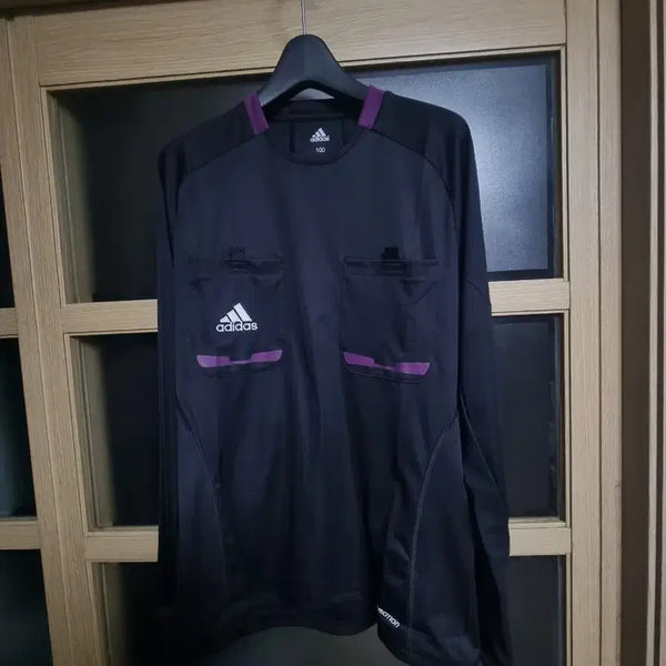 [BUNJANG] Adidas Long Sleeve Referee Jersey Black Size 100 / 아디다스 긴팔 레프리 심판복 블랙 100 사이즈