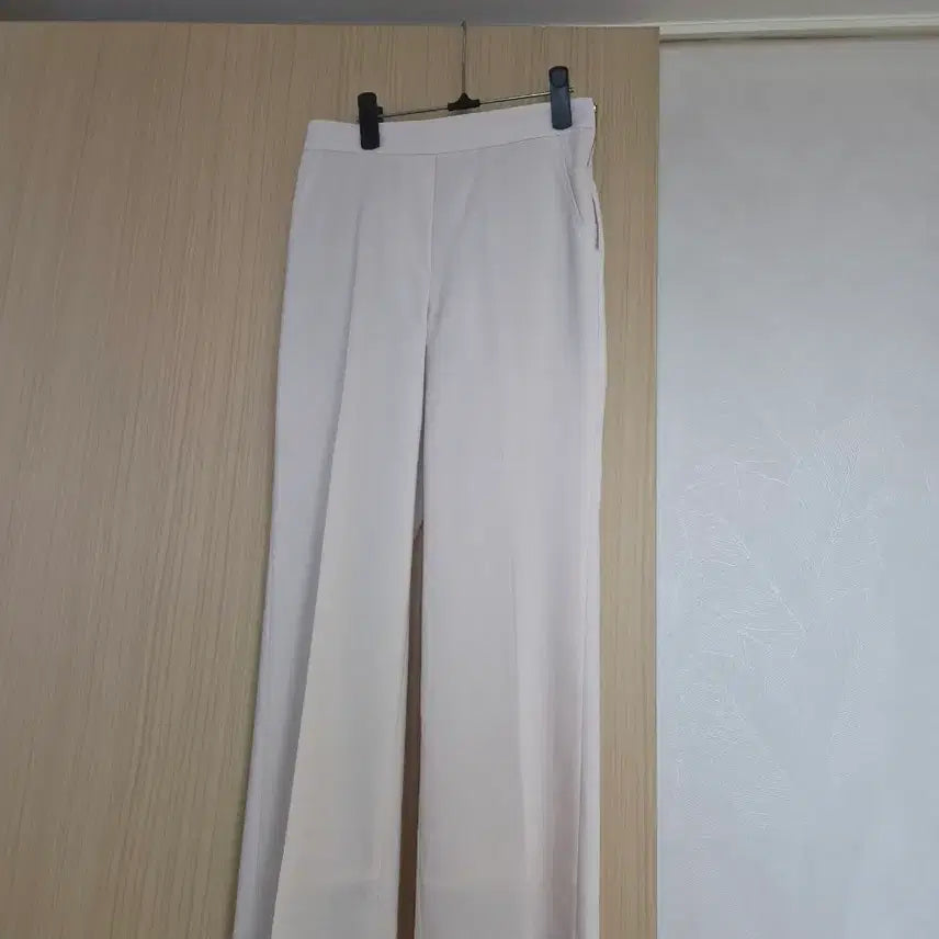 [BUNJANG] System Slim Fit Ivory Back Banding Slacks Size 55 / 시스템 슬림핏 아이보리 뒷밴딩바지 안감있음 55사이즈 새상품