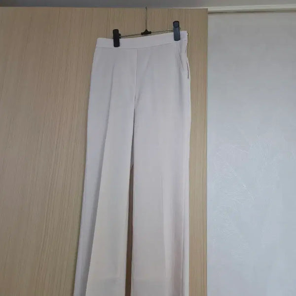 [BUNJANG] System Slim Fit Ivory Back Banding Slacks Size 55 / 시스템 슬림핏 아이보리 뒷밴딩바지 안감있음 55사이즈 새상품