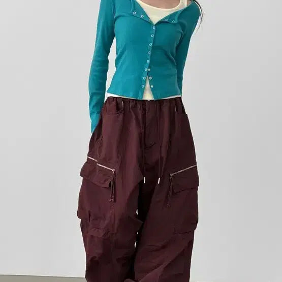 [BUNJANG] Local Mansion Cation Wide Cargo Banding Pants (Unisex) / [로컬맨션] 카치온 와이드 카고 밴딩 팬츠 (unisex)