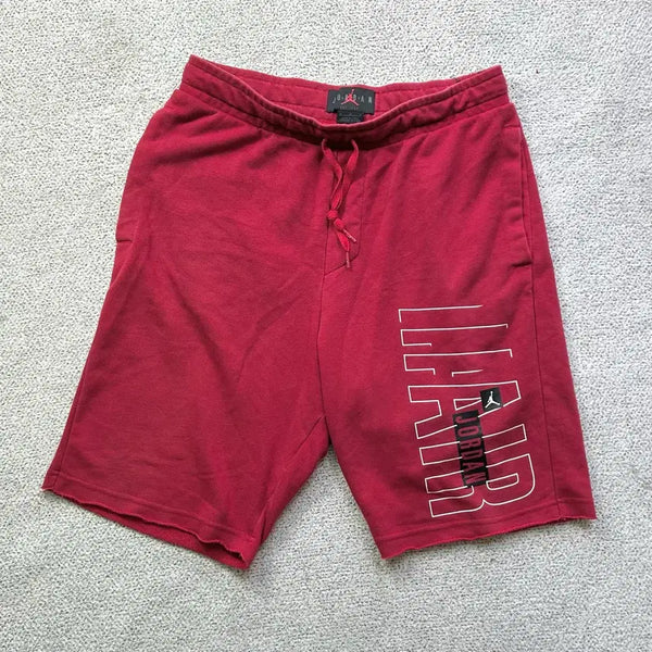 [BUNJANG] Air Jordan Fleece Sweat Shorts M / 에어 조던 플리스 반바지 스웨트 쇼츠 츄리닝 농구 바지 레드 M