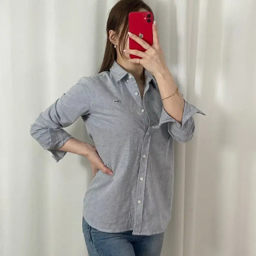 [BUNJANG] Lacoste Denim Shirt / 라코스테 데님 셔츠