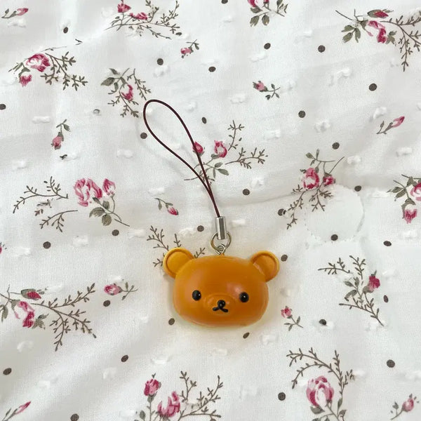 [BUNJANG] Rilakkuma Bread Strap Charm / 리락쿠마 빵 키링 리락쿠마 스트랩 리락쿠마 얼굴 키링