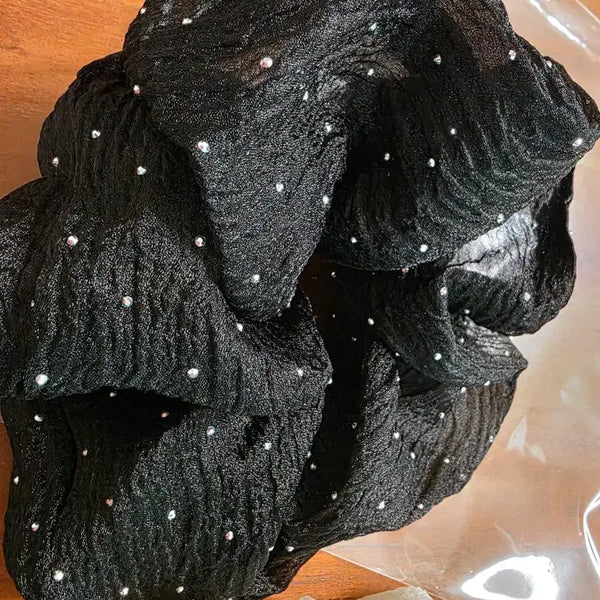 [BUNJANG] Chiffon Cubic Scrunchie / 쉬폰 큐빅 곱창밴드(새상품)