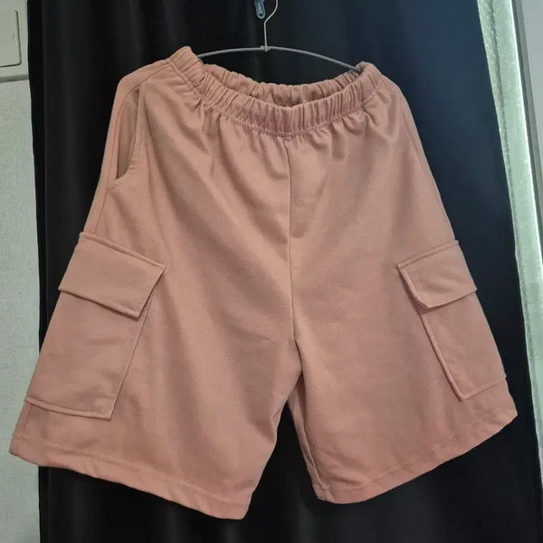 [BUNJANG] Pink Cargo Shorts (Unisex) / 새상품 핑크 카고 반바지 남성용 여성용 반바지 팬츠