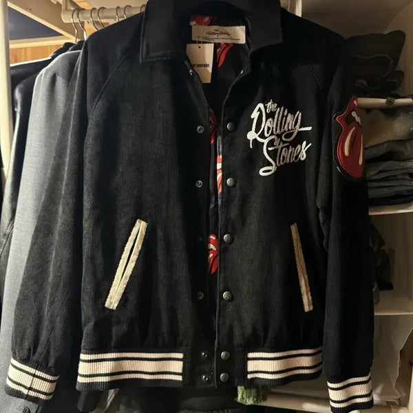 [BUNJANG] Rolling Stones Leather Patch Jacket L / 롤링스톤스 레더 패치 자켓 L