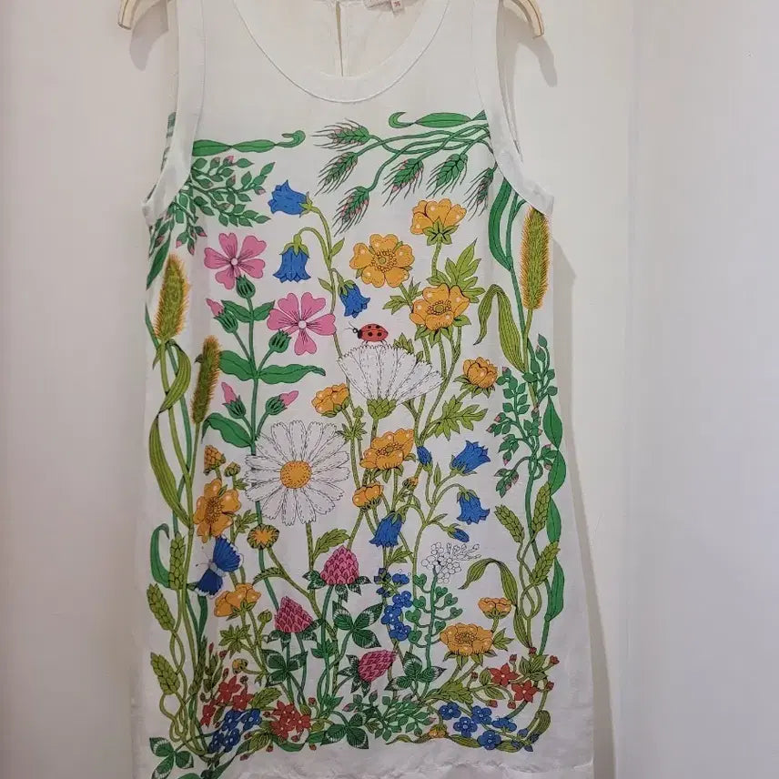 [BUNJANG] Maje Flower Print Sleeveless Linen Dress / maje 마쥬 플라워 프린트 민소매 린넨 원피스 44~55사이즈