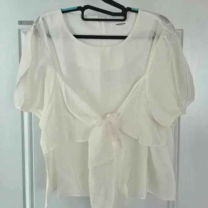 [BUNJANG] New Ivory Rayon Blouse (Size 77-88) / 새상품 빅사이즈 링클레이온 블라우스(77-88)