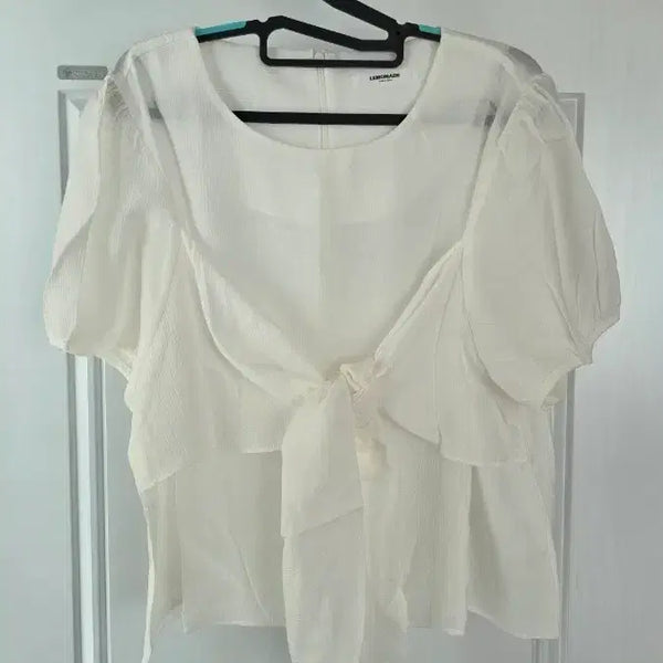 [BUNJANG] New Ivory Rayon Blouse (Size 77-88) / 새상품 빅사이즈 링클레이온 블라우스(77-88)