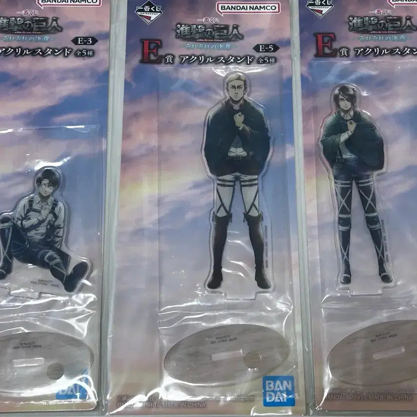 [BUNJANG] Attack on Titan Ichiban Kuji E Prize Acrylic Stand Set (Sealed Bundle) / (미개봉 일괄) 진격의거인 제일복권 E상 아크릴 스탠드