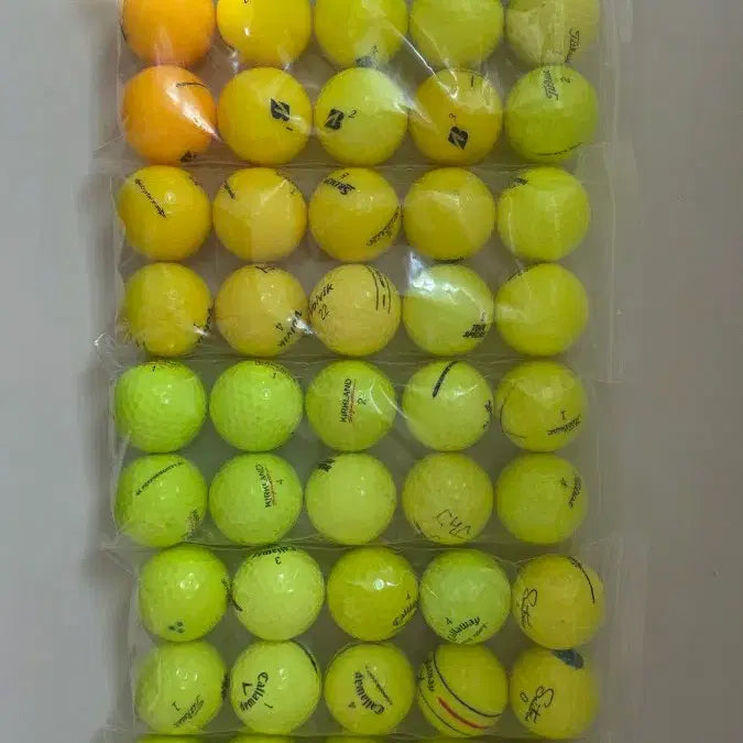 [BUNJANG] Mixed Color Golf Balls (Yellow & Green), 60 Count / 로스트볼 골프공 옐로우 그린 컬러볼  혼합 60개