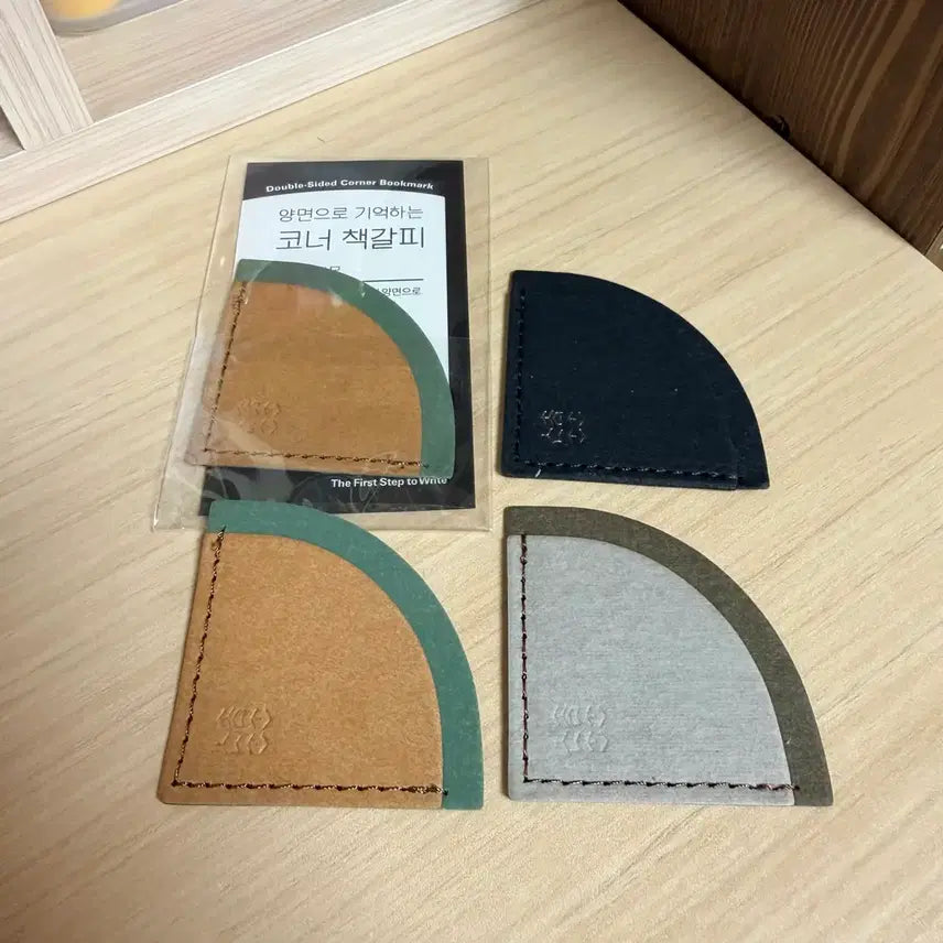 [BUNJANG] SosoMungu Double-Sided Corner Bookmarks Set (4 pcs) / (미사용) 소소문구 양면 코너 책갈피 4개