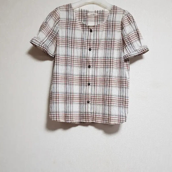 [BUNJANG] ROEM Check Pattern Blouse / 로엠 블라우스