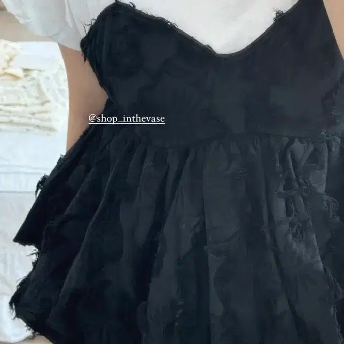 [BUNJANG] Thebaz Tassel Bustier Black / 인더바즈 태슬 뷔스티에 블랙