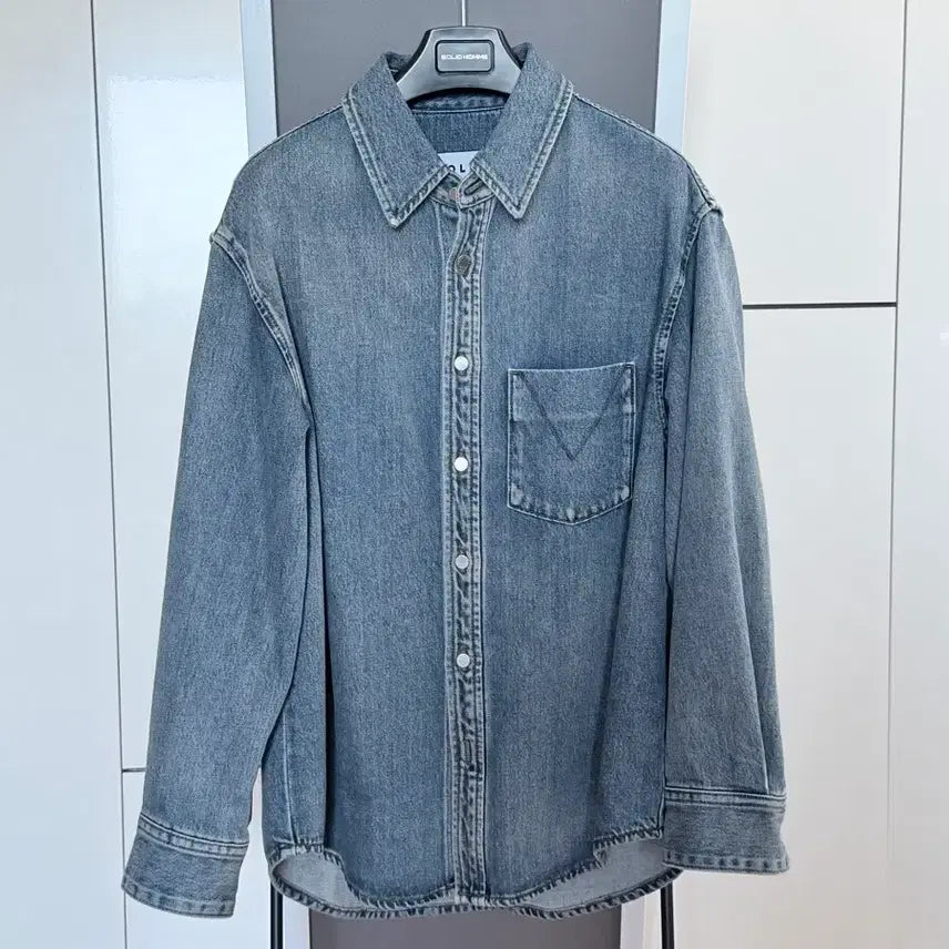 [BUNJANG] Solid Homme Denim Shirt / 솔리드옴므 데님셔츠