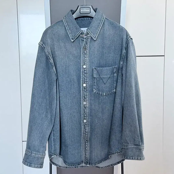 [BUNJANG] Solid Homme Denim Shirt / 솔리드옴므 데님셔츠