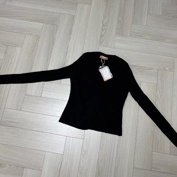 [BUNJANG] Off-Shoulder Cropped Cardigan / 오프숄더형 크롭가디건 새상품