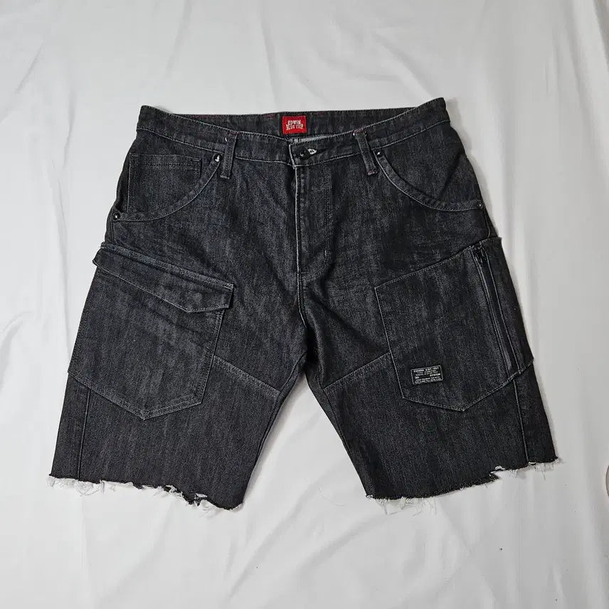 [BUNJANG] Edwin 00s Japanese Cutting Denim Shorts / 00s 애드윈 일본판 커팅 데님쇼츠 숏팬츠 버뮤다 빈티지 34