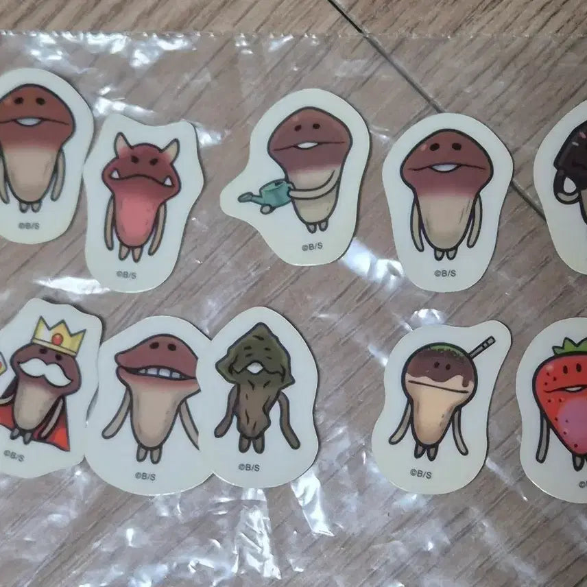 [BUNJANG] Vintage Nameco Jukak Sticker Set - Authentic Retro Stationery / 빈티지 나메코 조각 스티커 정품 고전 문구