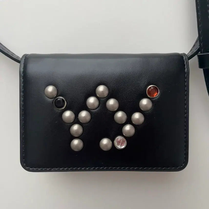[BUNJANG] open yy Stud Wallet Bag Card Holder / open yy 오픈와이와이 스터드 월넷 백 카드지갑