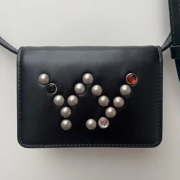 [BUNJANG] open yy Stud Wallet Bag Card Holder / open yy 오픈와이와이 스터드 월넷 백 카드지갑